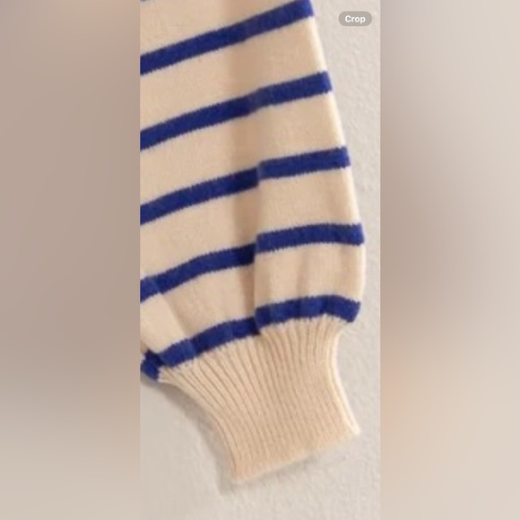 Women’s Striped, Knit, Crew Neck, Drop Shoulder, Pullover Sweater Size: Various - Picture 4 of 5